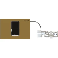 Кнопка смыва Creavit FP8003.04 для инсталляции, сенсорная, питание от батареи, золотой матовый