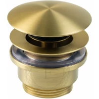 Донный клапан для раковины Filarete FL75MG универсальный, золотой матовый