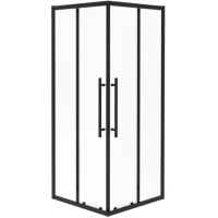 Душевой уголок Esbano Flex ESF-100KV-B ESOGF100KVB 100x100 см, профиль черный матовый, стекло прозрачное