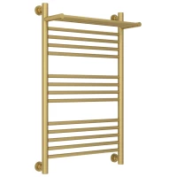 Полотенцесушитель водяной 800x500 золотой матовый Сунержа Богема с полкой+ 032-0223-8050