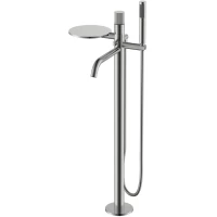 Смеситель напольный для ванны Boheme Stick Linea 129-NB.3 никель матовый