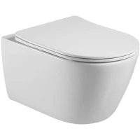 Унитаз подвесной Aquatek Бетта AQ1253W-00 безободковый, с сиденьем микролифт, белый