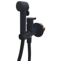 Гигиенический душ Webert EL870303560PVC со смесителем, черный матовый