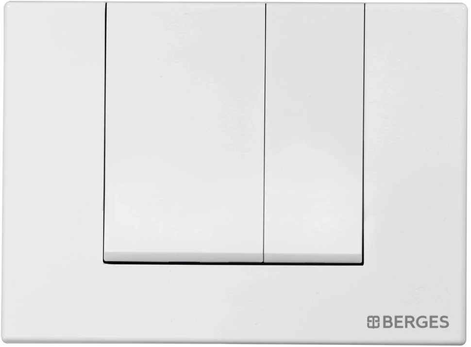 Смывная клавиша Berges Novum S4 белый soft touch 040044
