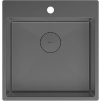 Кухонная мойка Lemark Janga 490 9936107 49x51 см, графит матовый