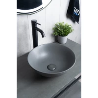 Раковина-чаша GID 9081gnm 36x36 см, накладная, серый матовый