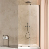 Душевая перегородка Vincea Walk-In VSW-4WSL120CLGM-R 120 см R, профиль вороненая сталь, стекло прозрачное