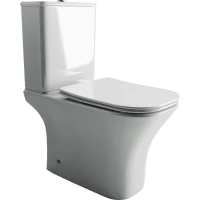 Унитаз-компакт Ceramica Nova Alfa CN9002 безободковый, с сиденьем микролифт, белый