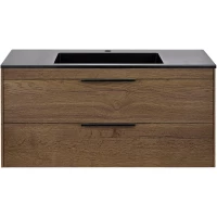 Тумба под раковину Vincea Chiara 2D VMC-2C2100TO 99 см, подвесная, дуб табачный