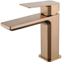 Смеситель для раковины Wonzon & Woghand Diamond WW-88139011-BRG розовое золото матовый