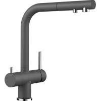 Смеситель для кухни с подключением к фильтру Blanco Fontas-S II темная скала 525207