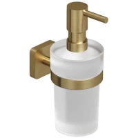 Дозатор для жидкого мыла Kludi Vela S 25976N0 150 мл, настенный, золотой матовый