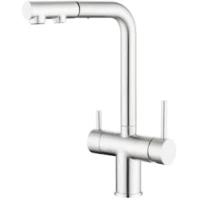 Смеситель для кухни Wonzon & Woghand WW-88458018-CR с подключением к фильтру, выдвижным изливом, хром