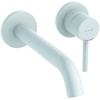 Смеситель для раковины Kludi Bozz 382455376S встраиваемый, без донного клапана, белый матовый