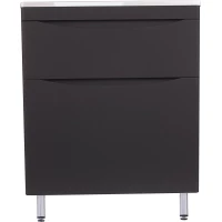 Тумба с раковиной черный матовый 70 см Style Line Бергамо СС-00002311 + СС-00002296