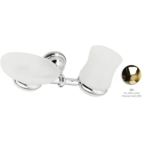 Стакан для зубных щеток с мыльницей Stil Haus Elite EL14(16) настенный, золотой