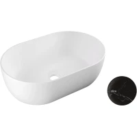 Раковина-чаша Alice Unica Marquinia 32120186 55x35 см, накладная, черный мрамор