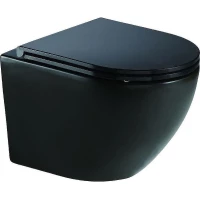 Унитаз подвесной WeltWasser Merzbach 041 XL MT-BL 10000008269 безободковый, торнадо, с сиденьем микролифт, черный матовый