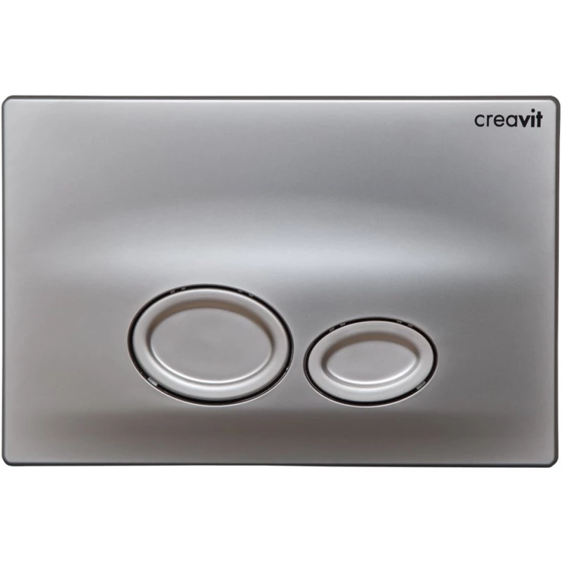 Кнопка смыва Creavit Drop GP200200 для инсталляции, серый матовый