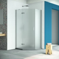 Душевой уголок Vegas Glass AFA-Pen Retta 100 07 10 L 100x100 см L, профиль матовый хром, стекло сатин
