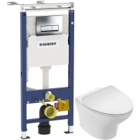 Комплект подвесной унитаз Jacob Delafon Nouvelle Vague EDK102-00 + E22124-00 + система инсталляции Geberit 458.125.21.1