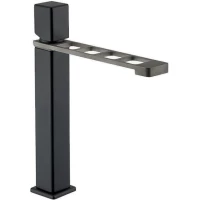 Смеситель для раковины Webert One-X OX830402441 с донным клапаном, нержавеющая сталь/черный матовый