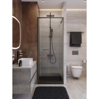 Душевая дверь Cezares Lux LUX-B-FS-1-70-C-GM 70 см, профиль оружейная сталь матовый, стекло прозрачное