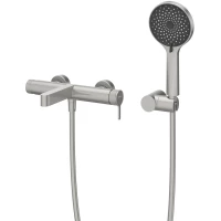 Смеситель для ванны BelBagno Delta 2.0 DEL2.0-VASM-IN с душевым гарнитуром, сатин