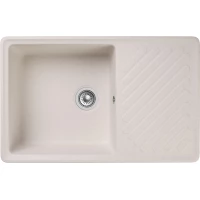 Кухонная мойка GranFest Quarz 52 75,3x47,7 см, белый