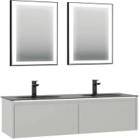 Комплект мебели ORKA Lisbon 5001441 + 4000118 + 4000118 130 см, подвесной, кашемир матовый