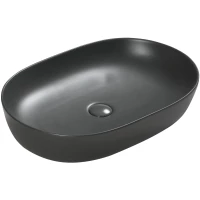 Раковина-чаша SantiLine SL-1017DG 60,5x41,8 см, накладная, темно-серый матовый