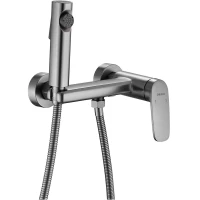 Гигиенический душ Shevanik S8505T-1 со смесителем, оружейная сталь