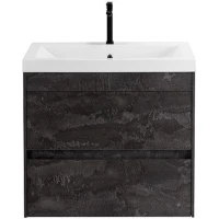 Тумба под раковину Art&Max Family-M Family-M-580-2C-SO-IS 57,6 см, подвесная, железный камень