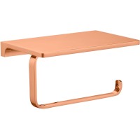 Держатель туалетной бумаги Rav Slezak Nil NLA0403ZRK с полкой для телефона, розовое золото матовый