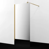 Душевая перегородка WasserKRAFT Rur 30W44BG-MR 100 см, профиль золотой матовый, стекло зеркальное