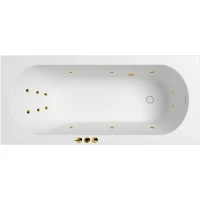 Ванна из литьевого мрамора Whitecross Gin Solid Surface 0217.170075.200.SMART.GL 170x75 см, с гидромассажем, белый матовый