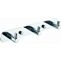 Планка с крючками Azario Nessy AZ-1513 для ванны, хром 