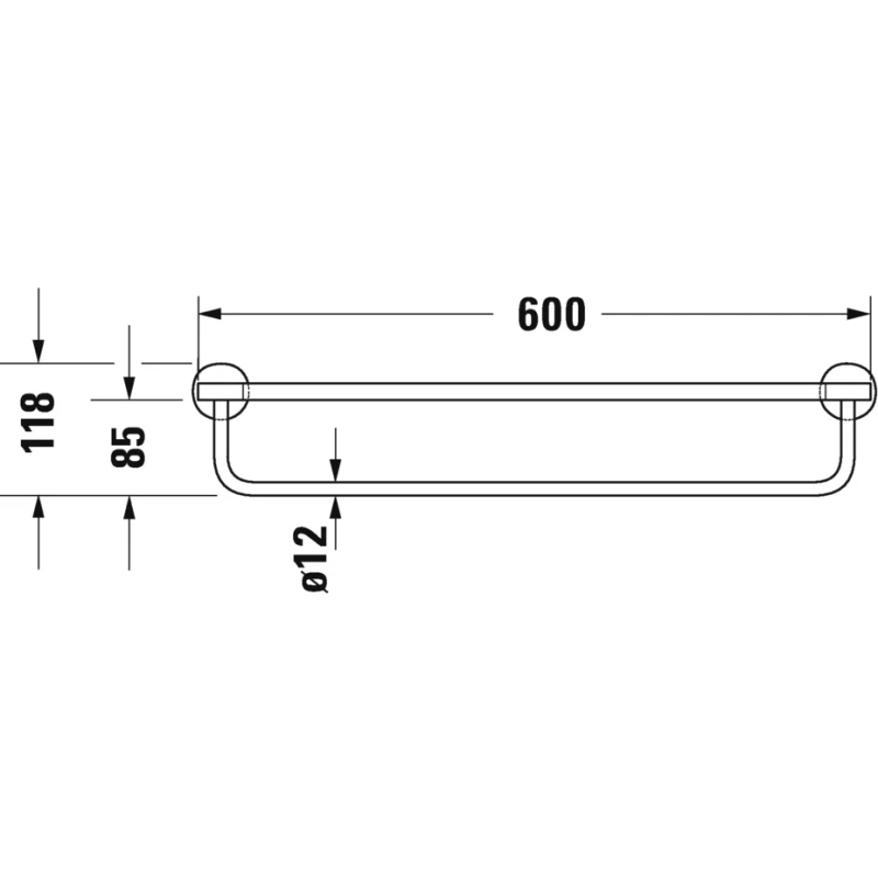 Полка для полотенец 61 см Duravit Starck T 0099441000