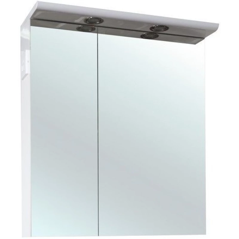 Зеркальный шкаф 70x80 см белый глянец Bellezza Анкона 4619611000017