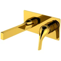 Смеситель для раковины WasserKRAFT Sauer 7130 встраиваемый, золотой