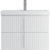 Тумба под раковину Санта Юпитер 700366 69 см, подвесная, белый глянец