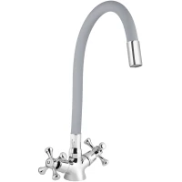 Смеситель для кухни Viko V-2768  с гибким изливом, хром/серый