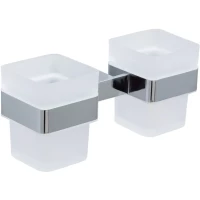 Стакан для зубных щеток Allen Brau Infinity 6.21003-00 двойной, настенный, хром