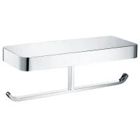 Держатель туалетной бумаги Wonzon & Woghand Lotte WW-8356 с полкой для телефона, двойной, хром