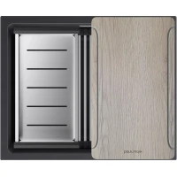 Кухонная мойка Paulmark Lumi-Multi Sink LU-MULTI 55-BLM 55x45 см, черный металлик