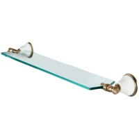Полка стеклянная 71 см белый/бронза Tiffany World Harmony TWHA018bi/br