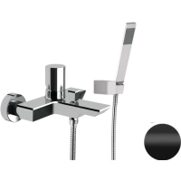 Смеситель для ванны Remer Edge EG502NO с душевым гарнитуром, черный матовый