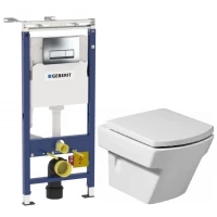Комплект подвесной унитаз Roca Hall 346627000 + 801622004 + система инсталляции Geberit 458.125.21.1