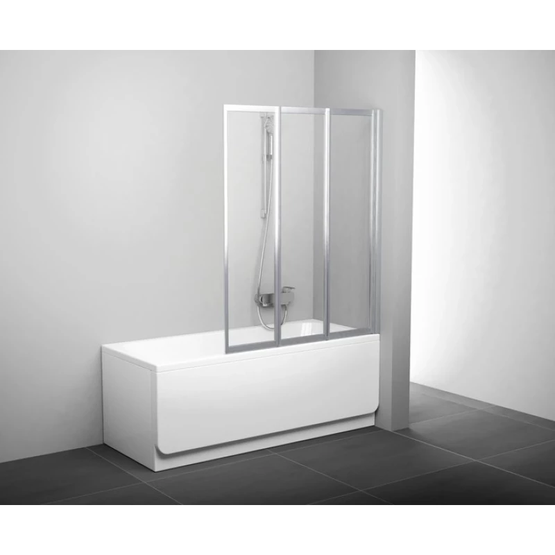 Шторка для ванны складывающаяся трехэлементная Ravak VS3 VS3 130 белая+рейн 795V010041