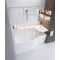 Шторка для ванны складывающаяся трехэлементная Ravak VS3 VS3 130 белая+рейн 795V010041 - 4